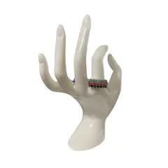 TAETHAI - Anillo de plata 925 con 3 piedras semipreciosas