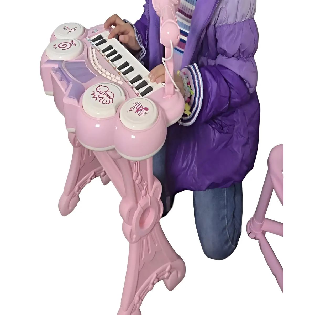 GENERICO - TECLADO INFANTIL MUSICAL PARA NIÑOS ROSADO