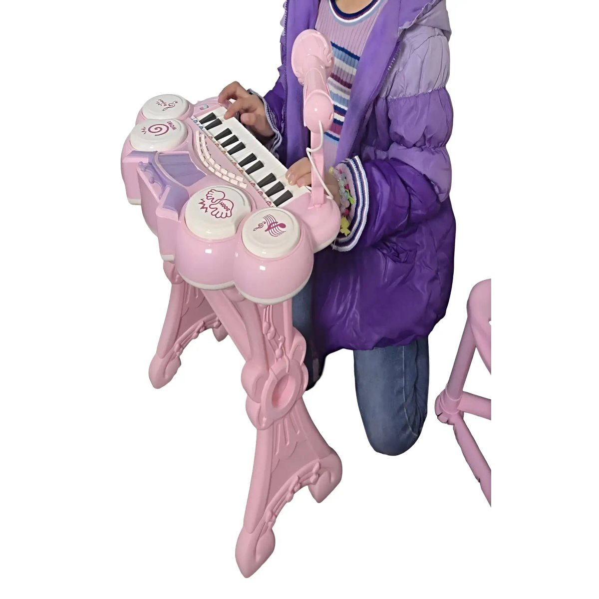 GENERICO - TECLADO INFANTIL MUSICAL PARA NIÑOS ROSADO