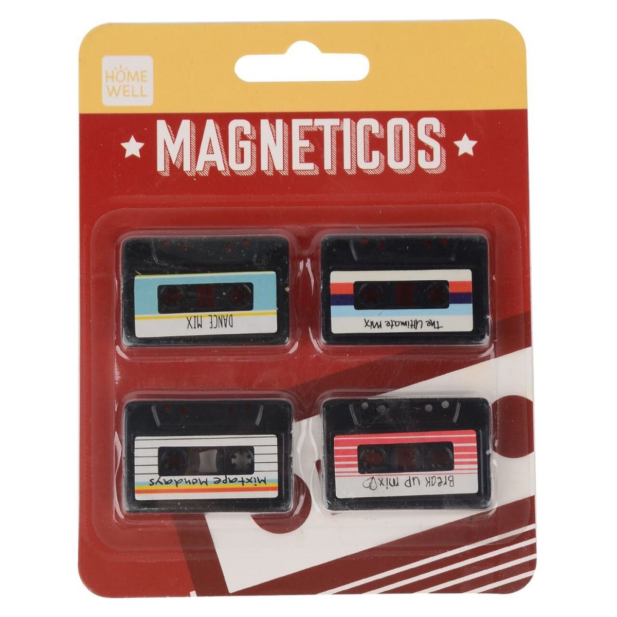 HOMEWELL - Imán Refrigerador Magnético Cassettes Retro
