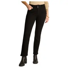 LORENZO DI PONTTI - Jeans Recto Mujer Negro