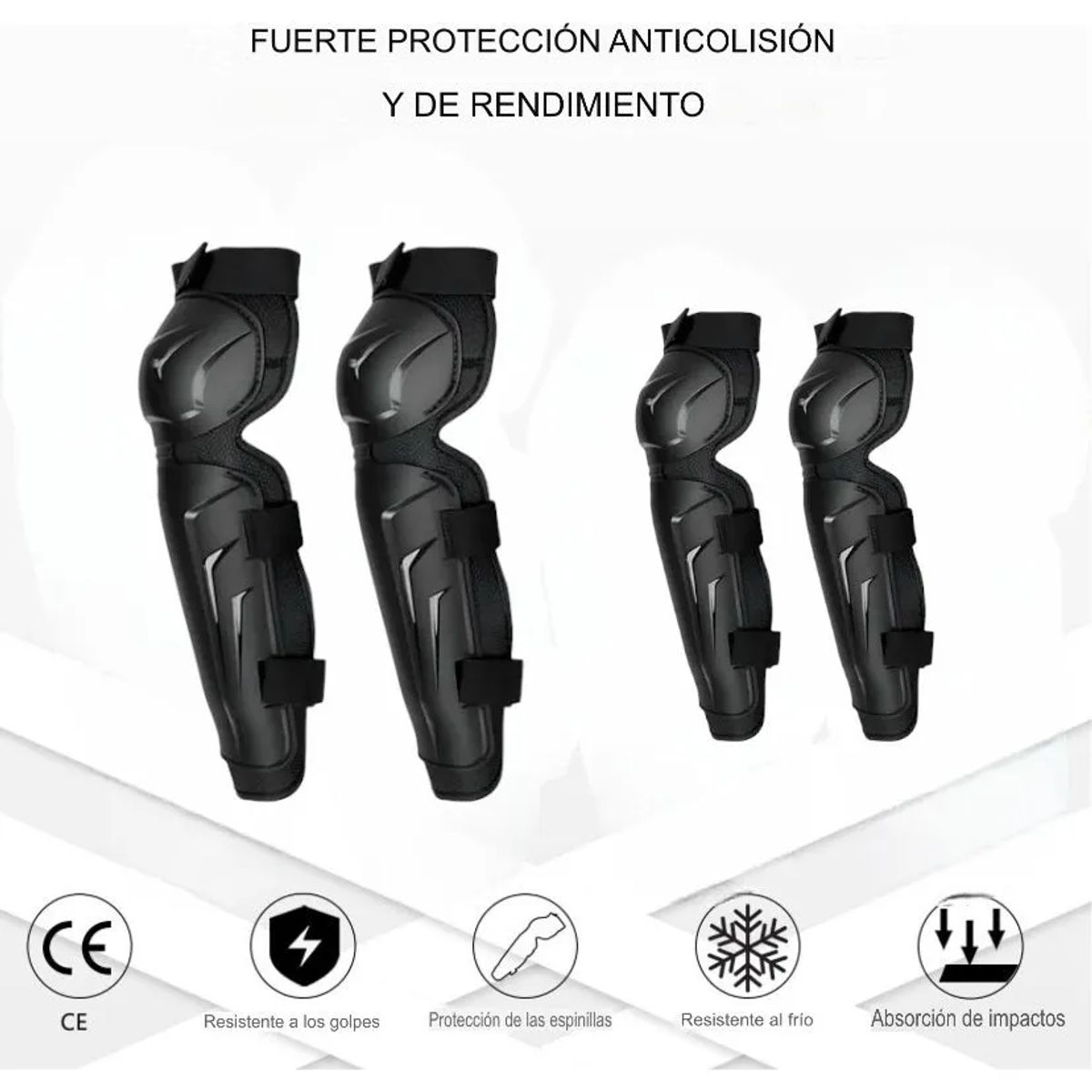 GENERICO - Kit De Protecciones Rodilleras Y Coderas Moto Bicicleta 4pcs