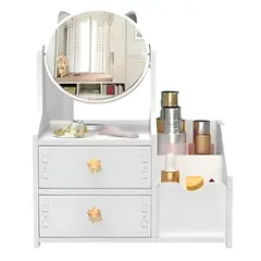 GENERICO - Organizador De Maquillaje Y Joyería Con Espejo Diseño Gatito