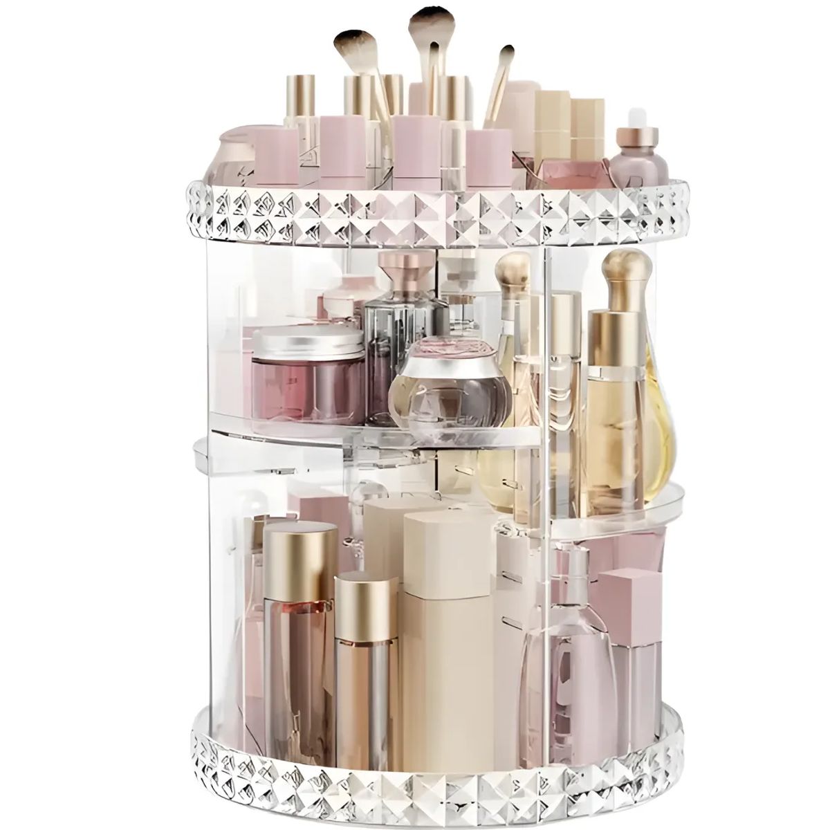 GENERICO - Organizador Maquillaje Cosméticos Giratorio Acrilico