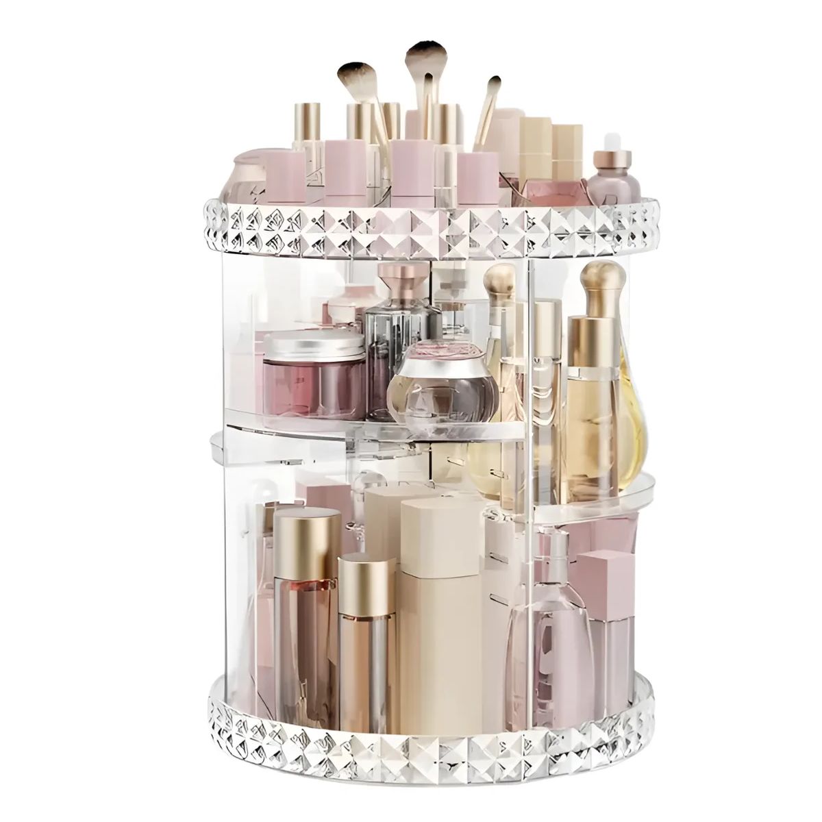 GENERICO - Organizador Maquillaje Cosméticos Giratorio Acrilico