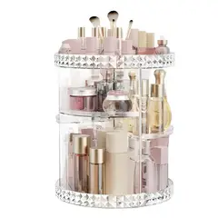 GENERICO - Organizador Maquillaje Cosméticos Giratorio Acrilico
