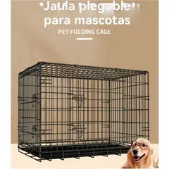 VIDA BUENAS - Jaula Metálica Plegable 76x47x55 cm para Perro y Gato - Resistente y Práctica