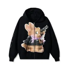 40S & SHORTIES - Poleron Psycho Bunny Pigment Black