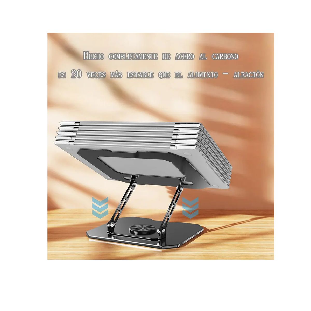 GENERICO - Soporte Notebook Aluminio 360 Portatil Ajustable Y Plegable