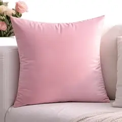 DECORACION CREATIVA - 1 Cojin Terciopelo Rosado + Relleno