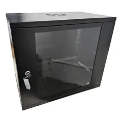 KUANGYE - Gabinete Mural 9U 53x40x45cm Negro Para Telecomunicaciones Pared