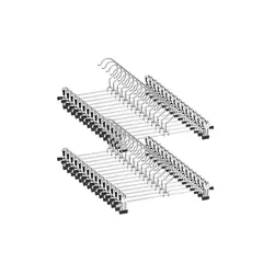 GENERICO - Gancho Para Ropa Pantalon De Metal Cromado Con Pinzas 30pzas