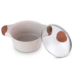 IRM - Set 5 ollas con recubrimiento antiadherente ceramico beige