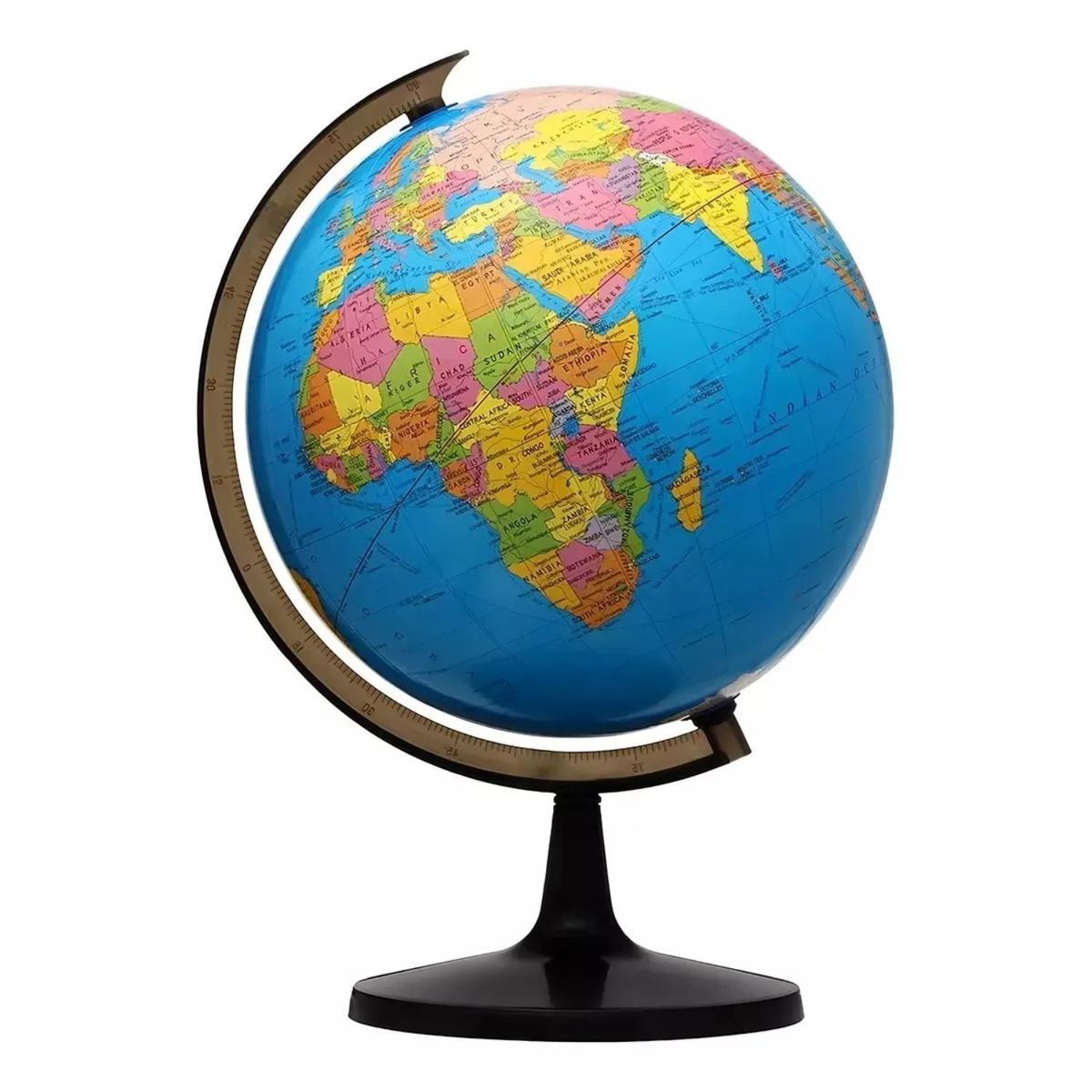 GENERICO - Globo Terráqueo Mapa Político 14cm Diámetro Escolar