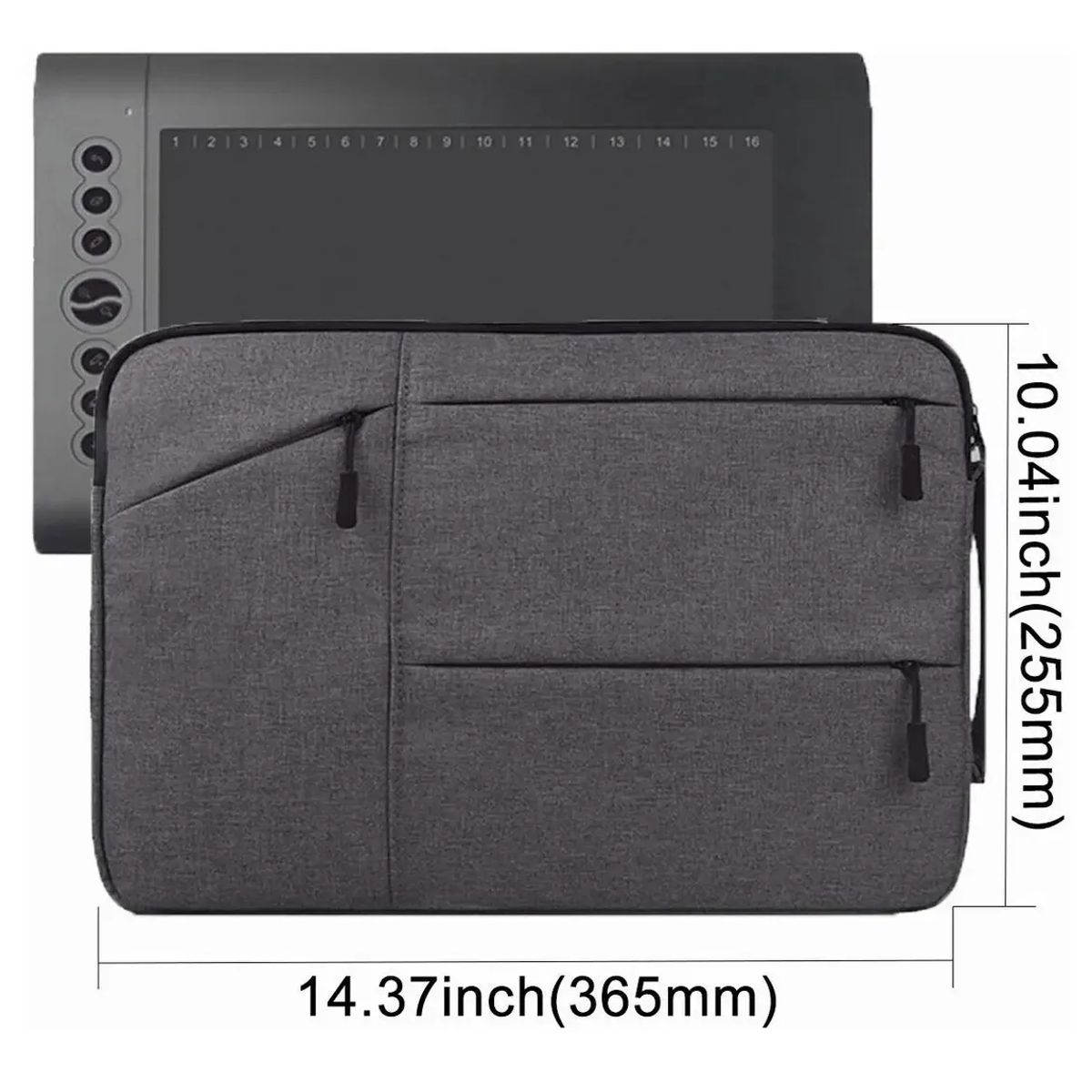 GENERICO - Funda Para Notebook 13 Pulgada Con Cierre, Asa Y Bolsillo
