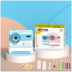 KUANGYE - Cámara para Niños con Impresión Instantánea,Pantalla de 2,4 Pulgadas,48MP,Zoom de 10x,3 a 14 Años