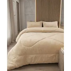 GENERICO - Cubrecama Plumón Plush con Chiporro Premium Ultra Suave y Térmico 2 Plazas