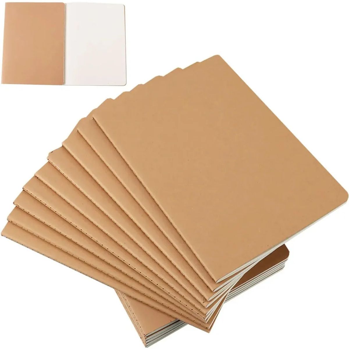 GENERICO - 10pack Cuadernos 72 Páginas B5 Escuela Estudiantes Oficina-Blanco