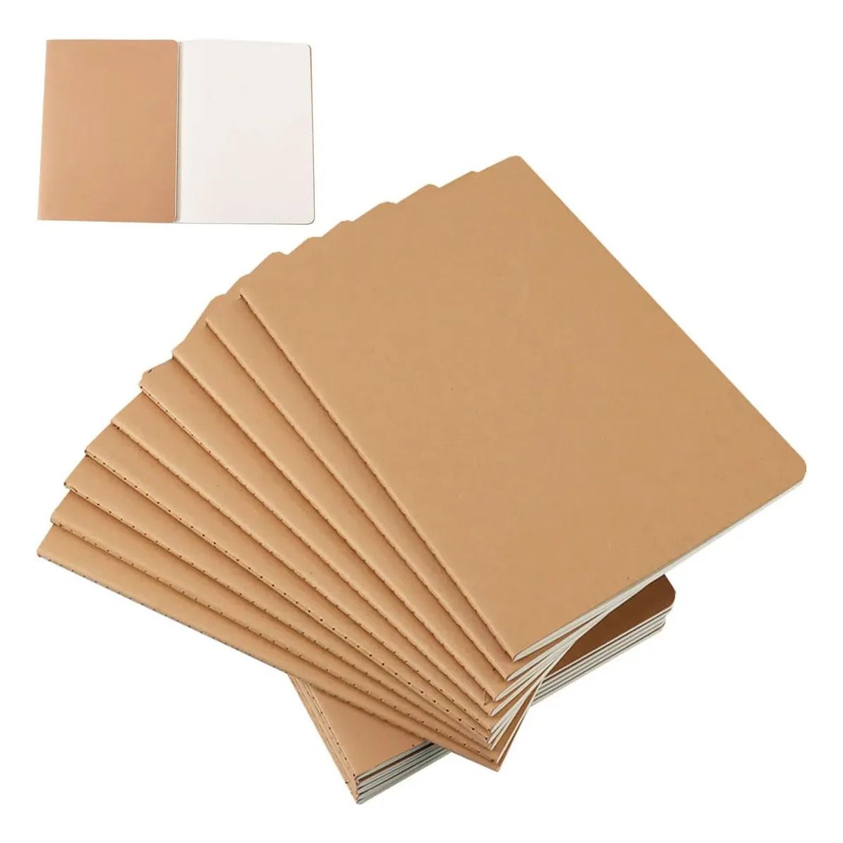 GENERICO - 10pack Cuadernos 72 Páginas B5 Escuela Estudiantes Oficina-Blanco