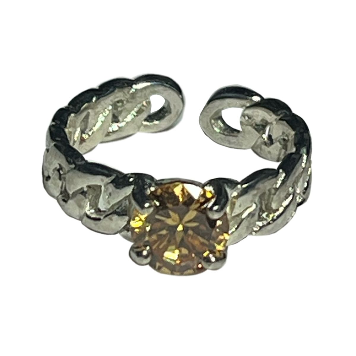 TAETHAI - Anillo de plata 925 con Circón naranja