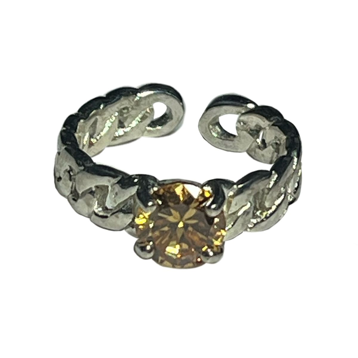 TAETHAI - Anillo de plata 925 con Circón naranja