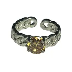 TAETHAI - Anillo de plata 925 con Circón naranja