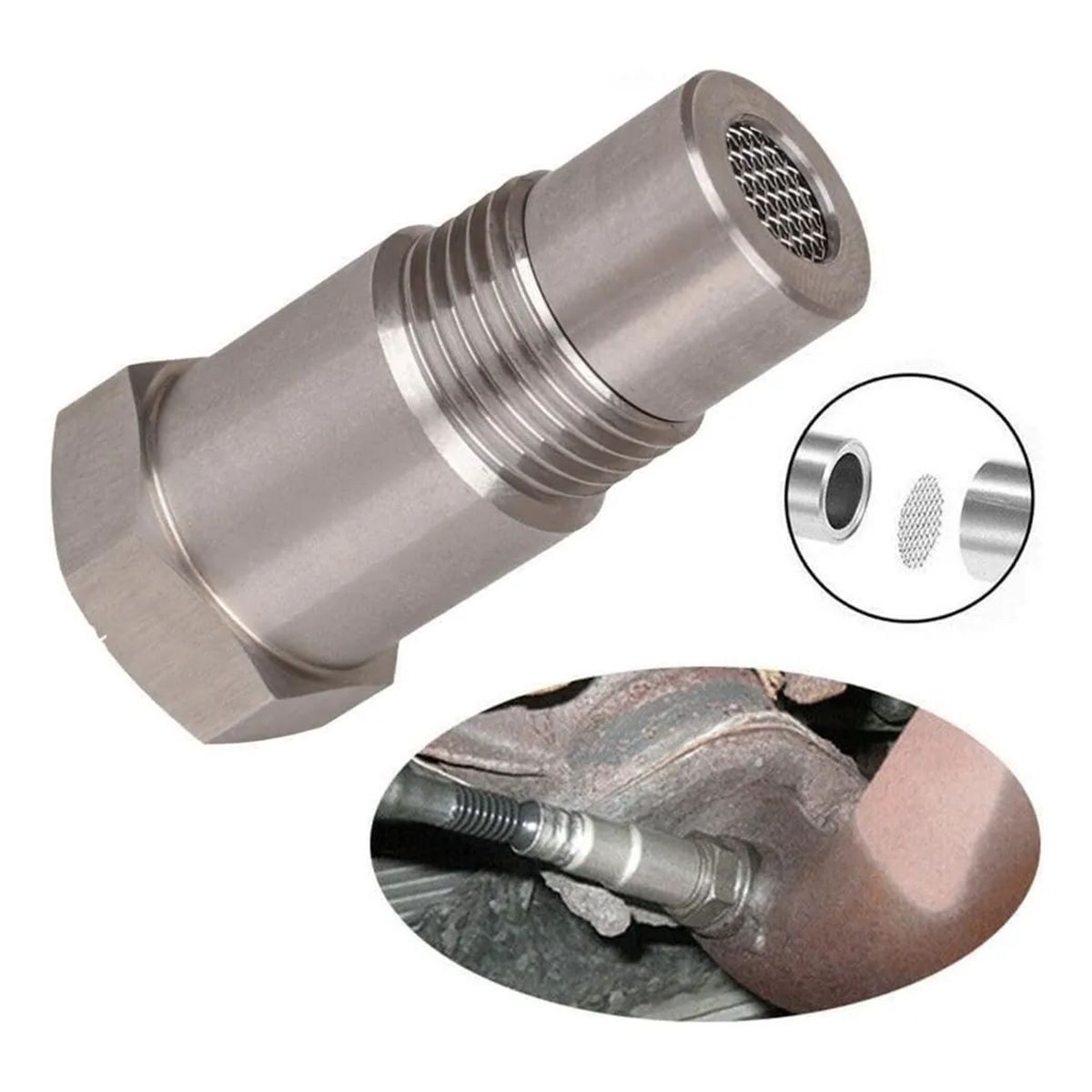 GENERICO - Mini Catalizador Sensor De Oxigeno Apaga Códigos P0420,p0430