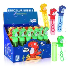 GENERICO - 24PCS Mini Varita Burbuja Dinosaurio Para Fiesta Boda Juguetes Para Exterior Regalos Para Niños