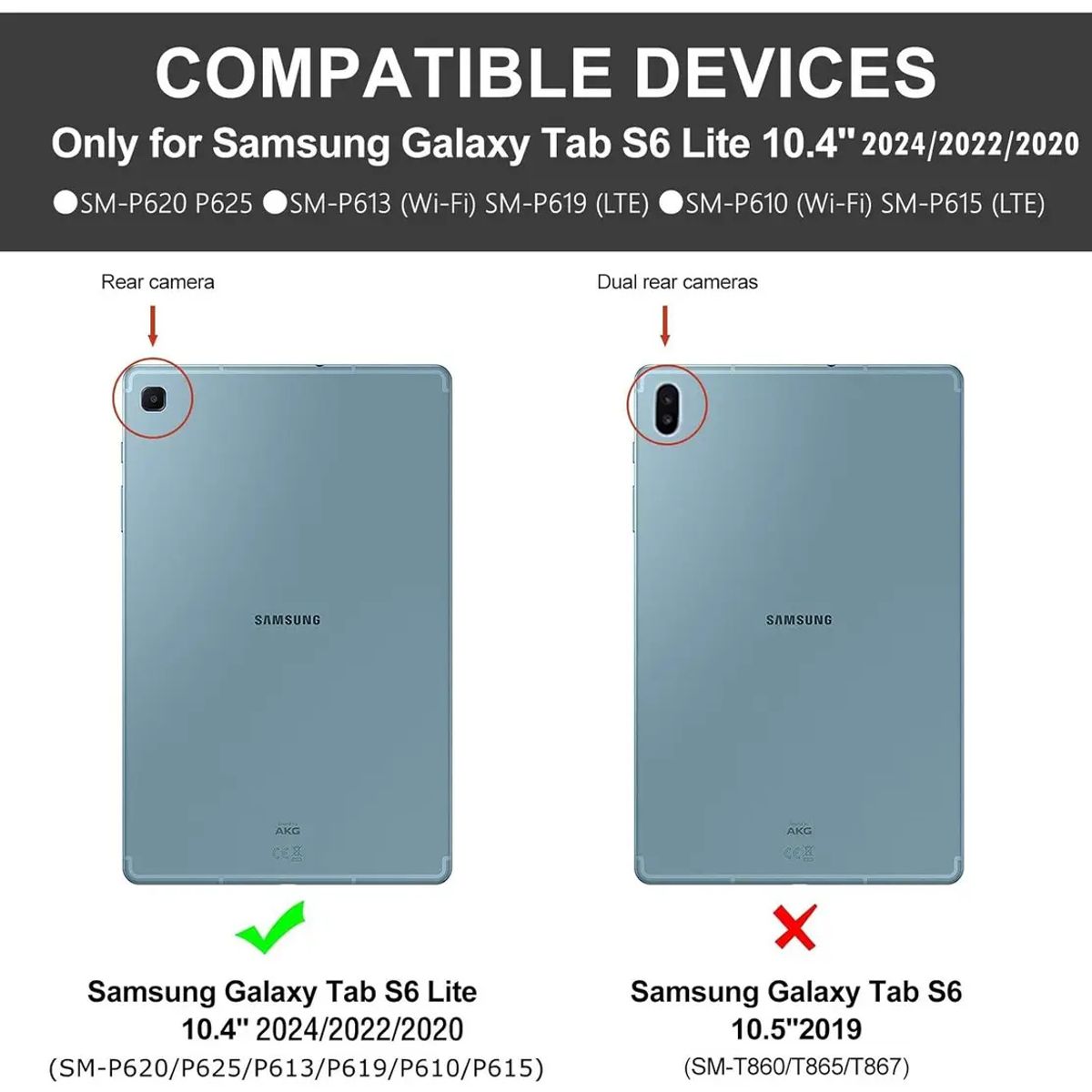 KUANGYE - Funda Con Ñ Teclado Para Galaxy Tab S6 Lite P610 10.4