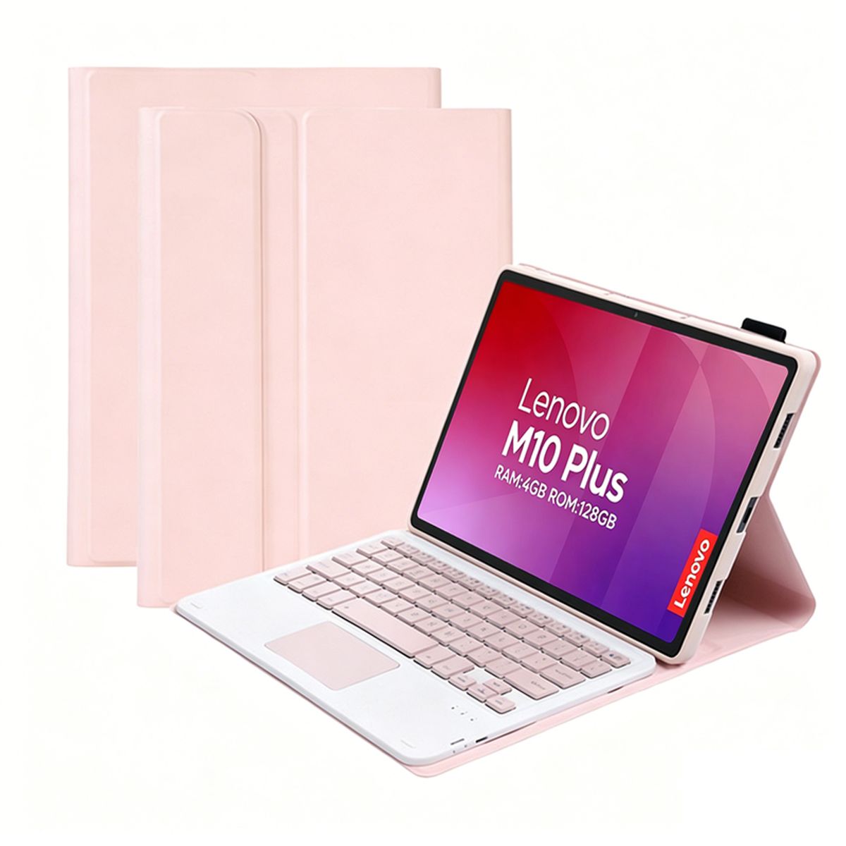 LENOVO - Tablet Lenovo Pad M10 Plus 4GB+128GB 10.6“ 2KLCD MediaTek G80 7700MAh Gris+Teclado Rosado
