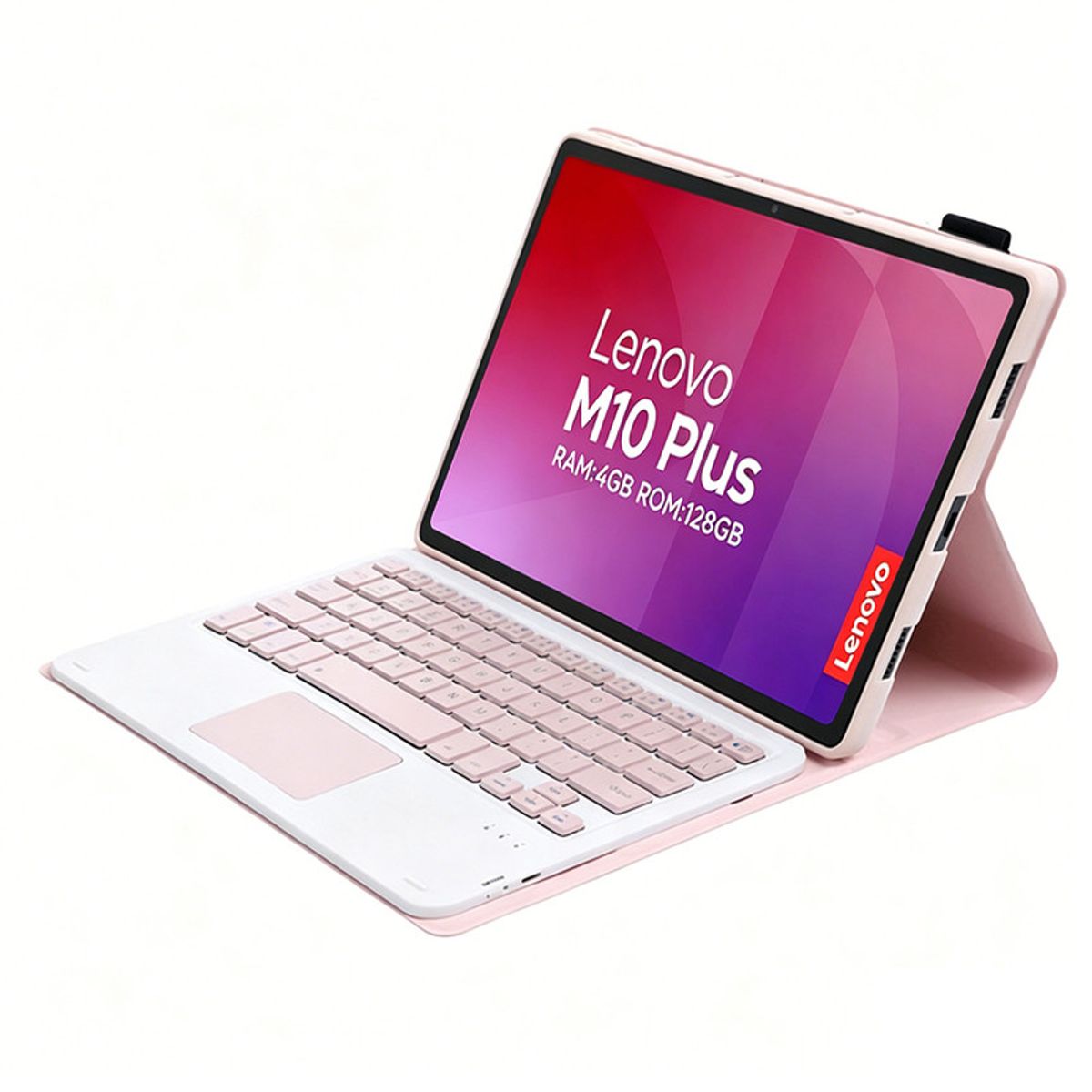 LENOVO - Tablet Lenovo Pad M10 Plus 4GB+128GB 10.6“ 2KLCD MediaTek G80 7700MAh Gris+Teclado Rosado