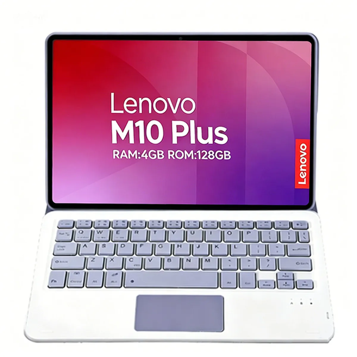 LENOVO - Tablet Lenovo Pad M10 Plus 4GB+128GB 10.6“ 2KLCD MediaTek G80 7700MAh Gris+Teclado Morado