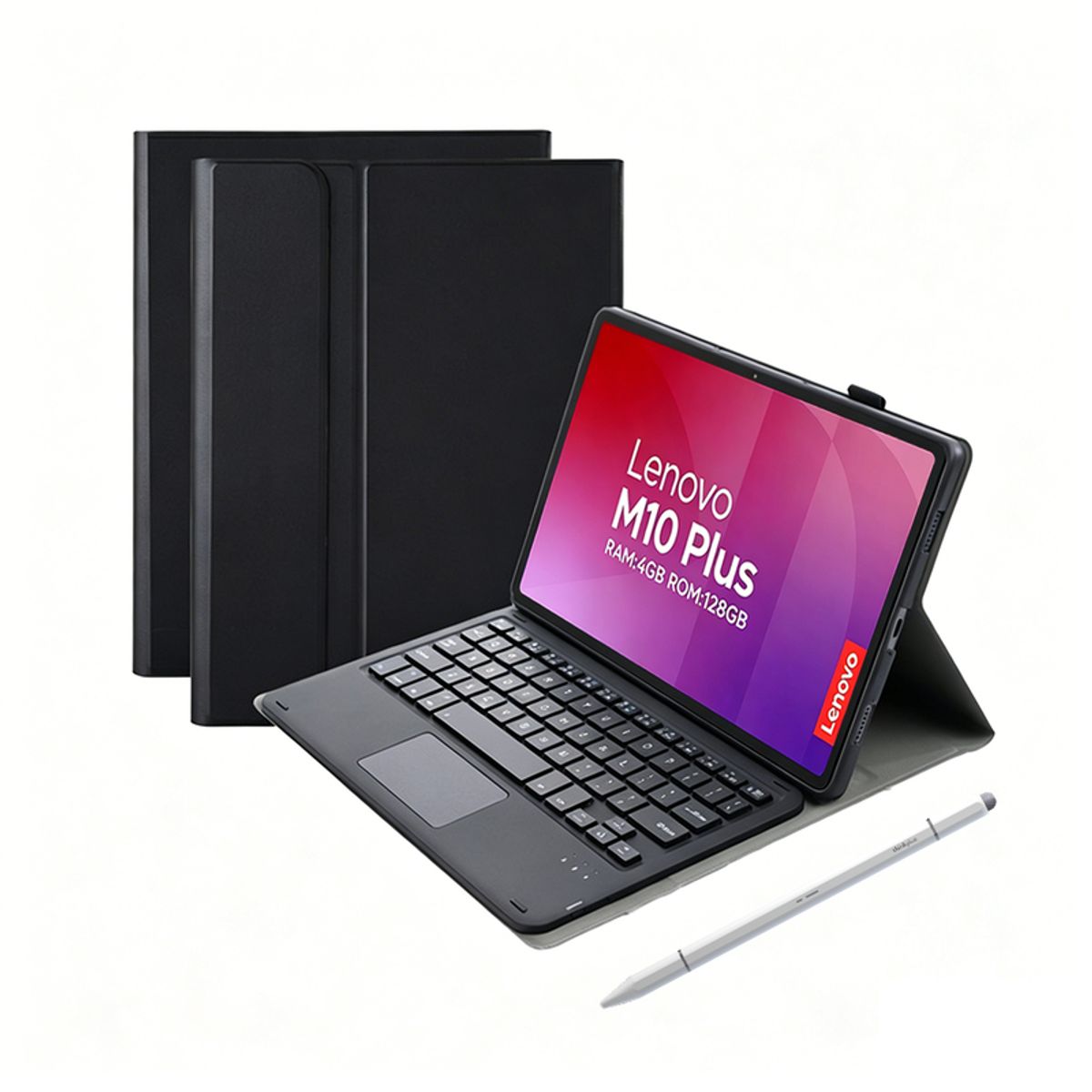 LENOVO - Tablet Lenovo Pad M10 Plus 4GB+128GB 10.6“ 2KLCD MediaTek G80 7700MAh Gris+Teclado Negro+Lápiz