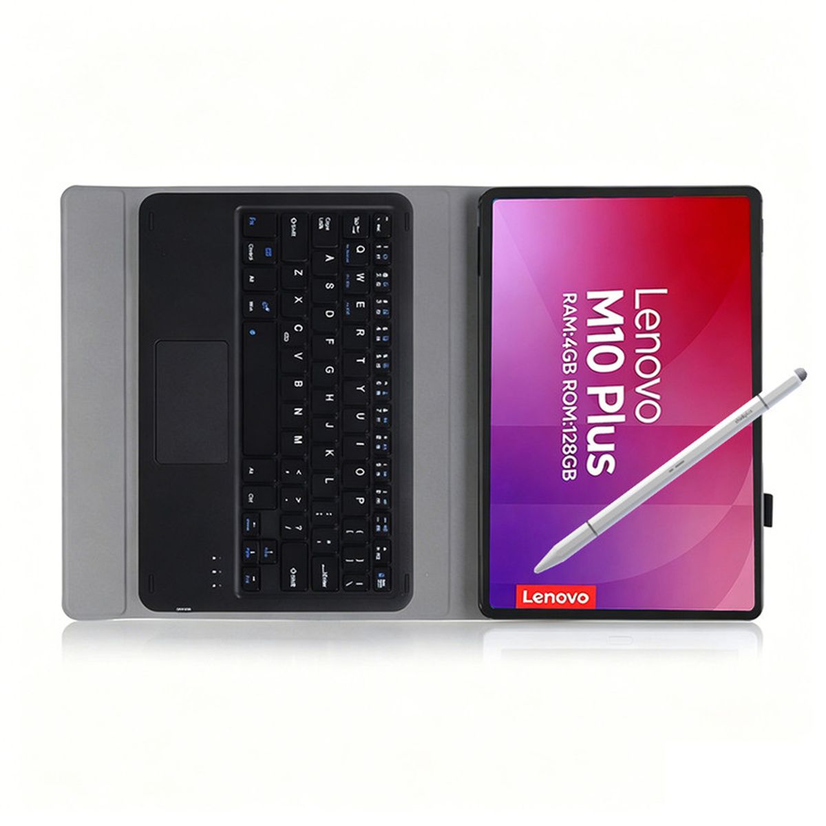 LENOVO - Tablet Lenovo Pad M10 Plus 4GB+128GB 10.6“ 2KLCD MediaTek G80 7700MAh Gris+Teclado Negro+Lápiz