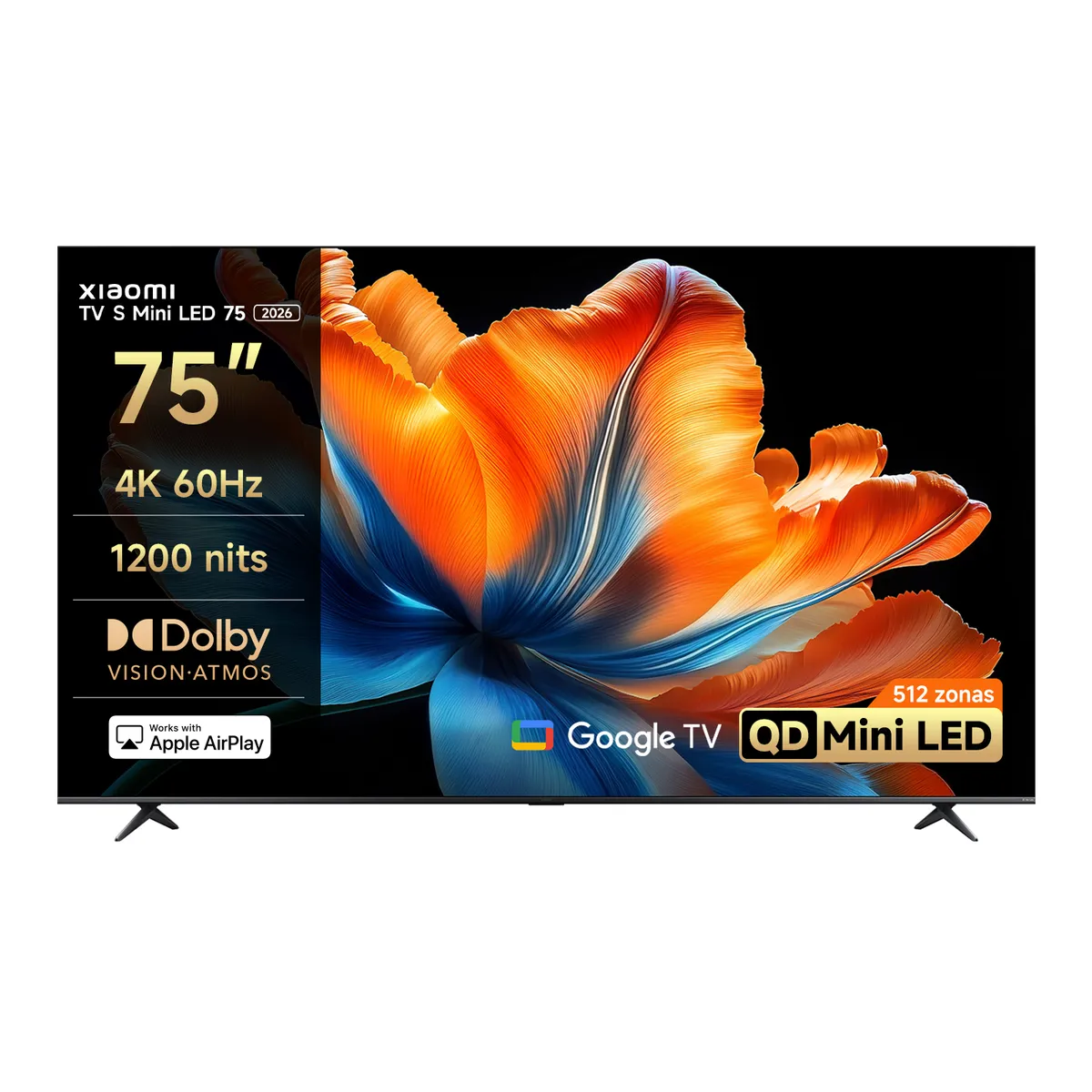 XIAOMI - Televisor Smart TV Xiaomi S QD-Mini LED 75" 4K UHD Google TV 2026