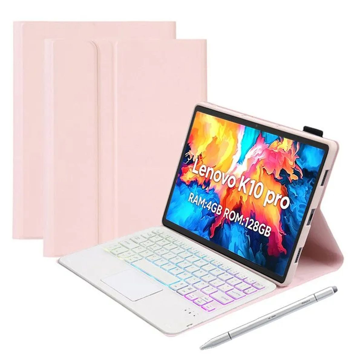 LENOVO - Tablet Lenovo Pad M10 Plus (3rd Gen) 4+128G10.6“ 2KLCD Gris+Rosado luminsos teclado+Lápiz