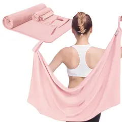 SANKARA - Toallas Deportivas de Microfibra 3 PCS Rosa claro-Toallas Microfibra Secado Rápido