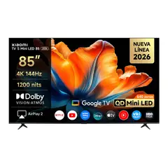 XIAOMI - Televisor Smart TV S Mini LED 85" 4K UHD Google TV 2026