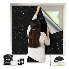GENERICO - Cortinas Blackout 420d Revestidas De Plata 1.452m