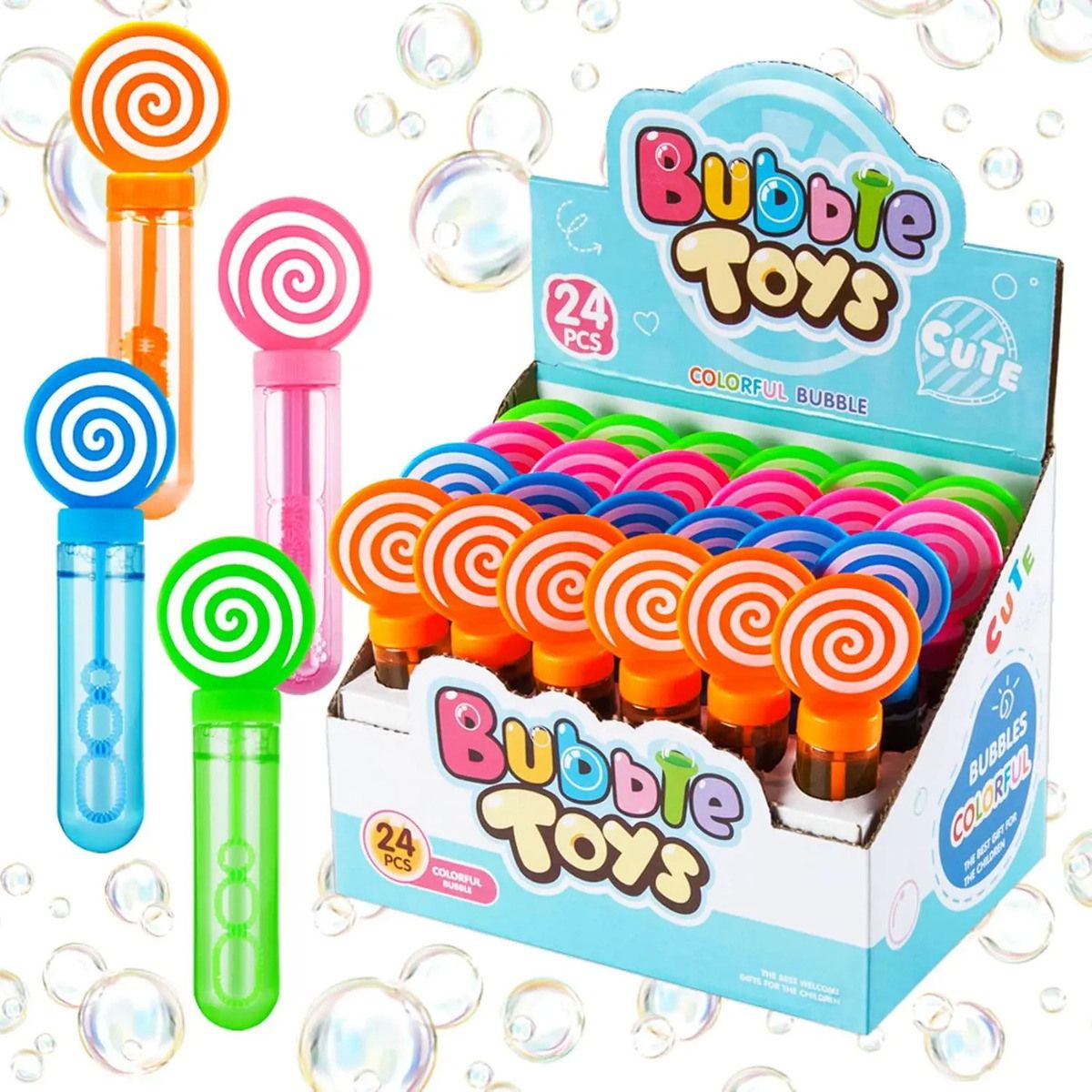 GENERICO - 24PCS Burbujas Mayoreo Burbujas Para Niños Fiesta Boda Juguetes Para Exterior Regalos Para Niños