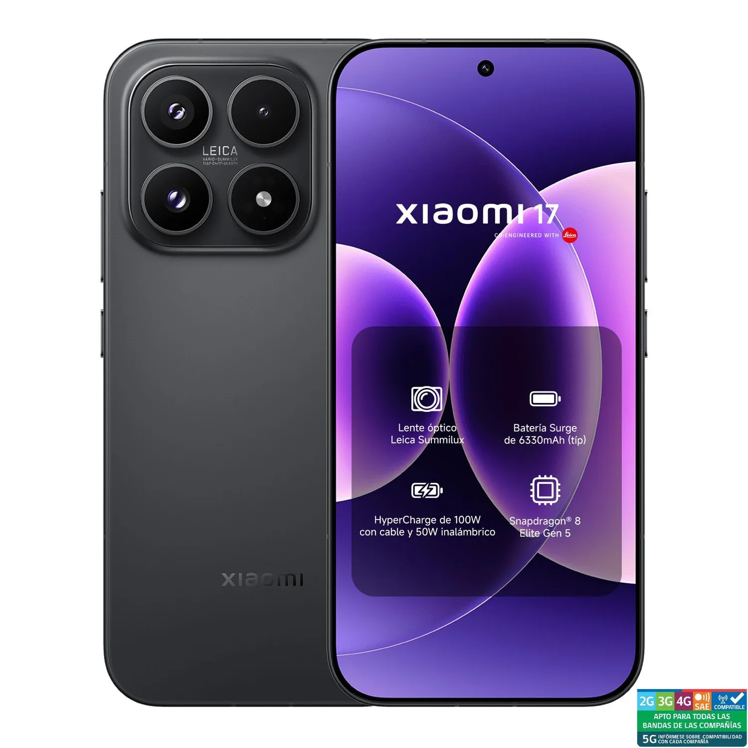 Xiaomi 17（12/256GB）黒　大陸版をグローバル化済 XIAOMI Xiaomi 17 Negro 12GB RAM 512GB Memoria | Falabella Chile