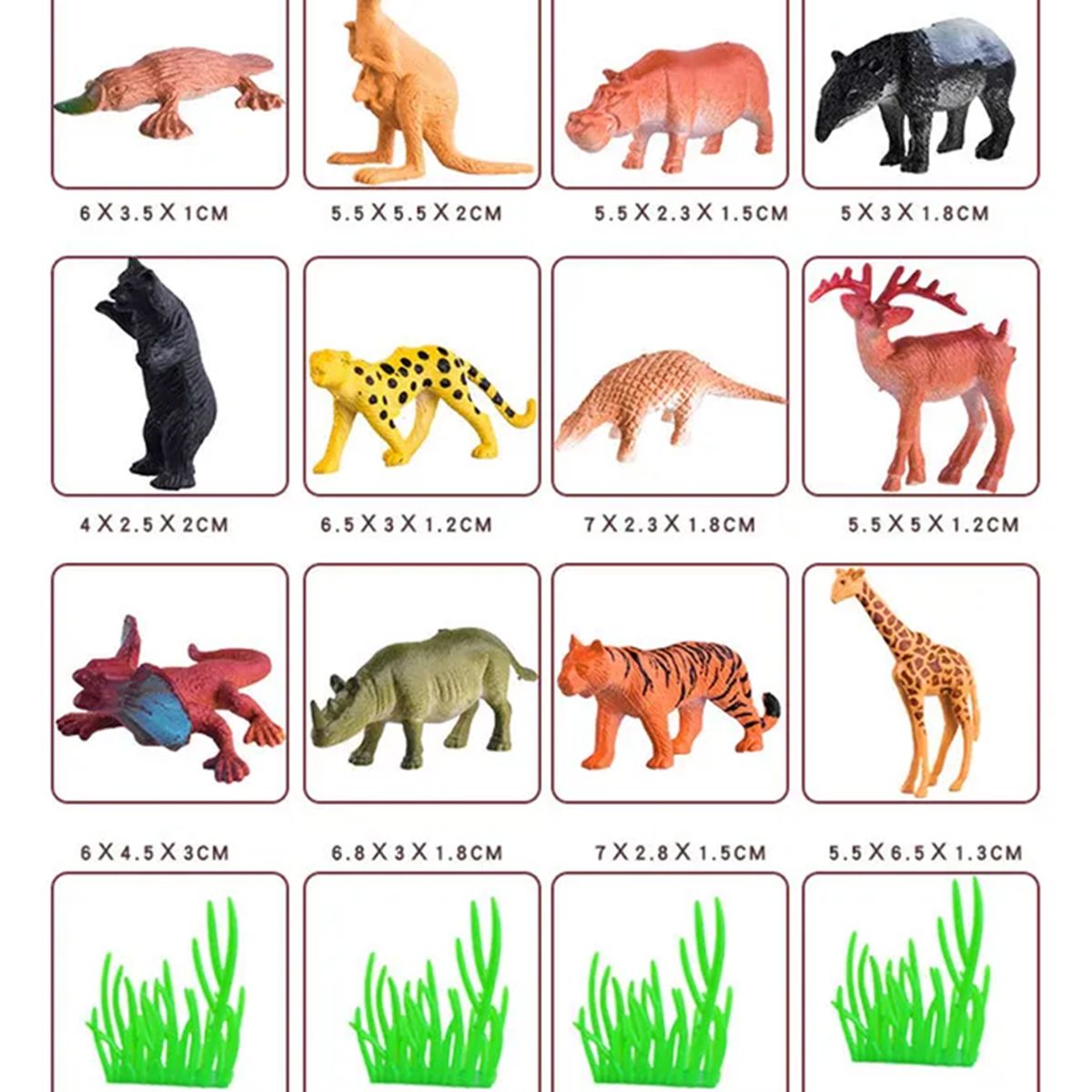 GENERICO - Set 53 Pcs Animales Salvajes Pvc Figura Juguete Sabiduría