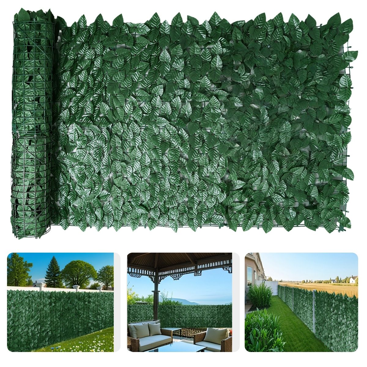 VIDA BUENAS - Malla De Hojas De Pothos Artificiales Cerca Decorativa 3x1m