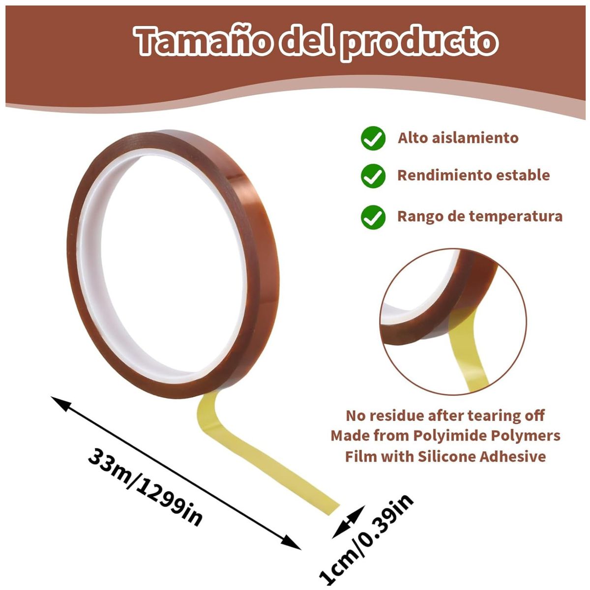 KUANGYE - Cintas Termicas Sublimacion 10mm X 33metros Pack 10 Unidades