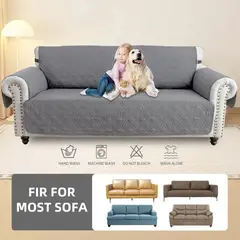 EVERSO - Fundas Cubre Sofá 3 Cuerpos Impermeables Protectora Mascotas Gris Oscuro