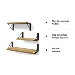 VIDA BUENAS - Repisas Flotantes Estante De Madera Multipropósito Para Baño Color Marrón