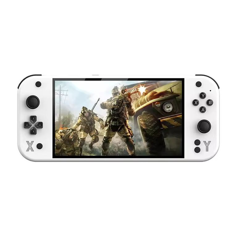 CORRERREY Consola de juegos portátil G90 de 7 pulgadas 64GB arcade adecuada para PSP/PS1 controlador TV