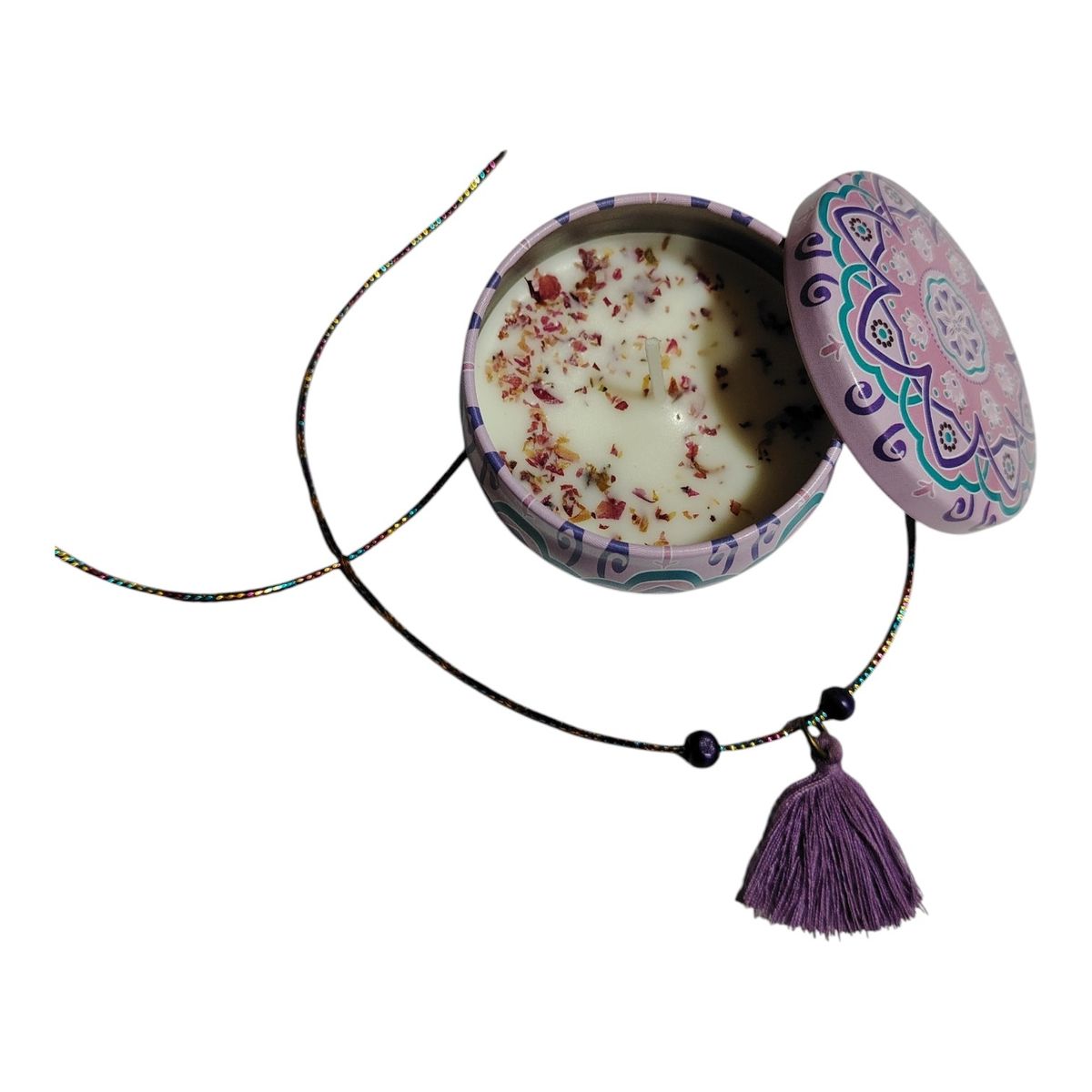 INDEPENDIENTE - Vela aromática con flores secas - diseño4