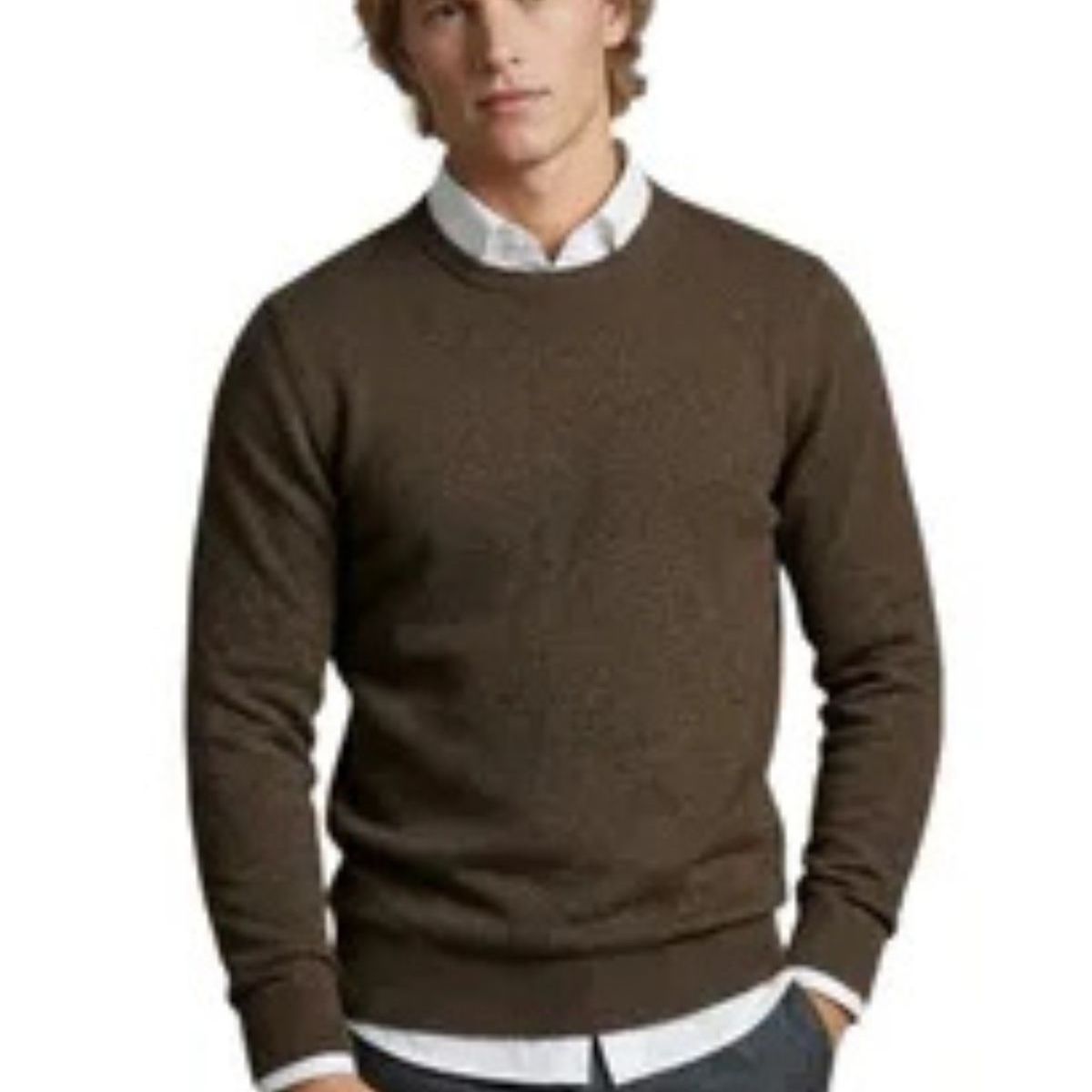 LOOK SHOP - Sweater Hombre Cuello Redondo, Pullover Clásico 7250