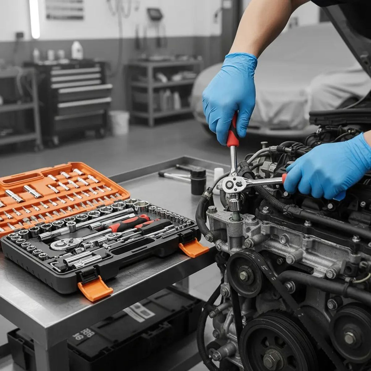 GENERICO - Juego Herramientas 94 Piezas Dados Llaves de Reparación Automotriz